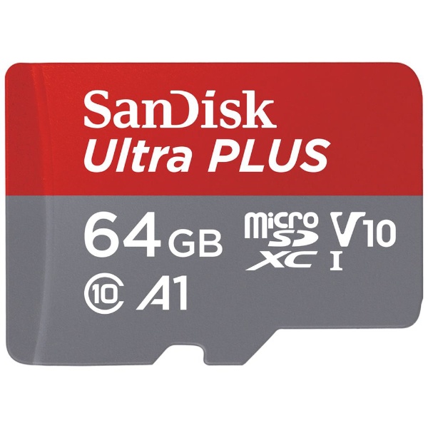microSDXCカード[64GB Class10] ウルトラ シリーズ Ultra PLUS SDSQUBC-064G-JB3
