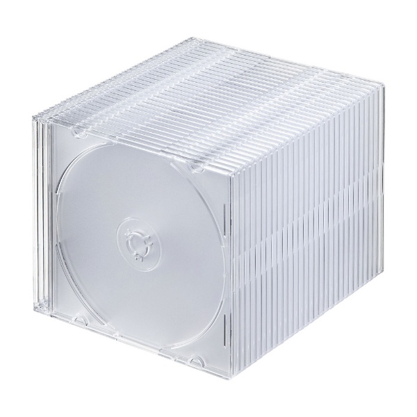 Blu-ray DVD CD対応 プラケース スリムタイプ 1枚収納×30 クリア FCD-PU30CLN