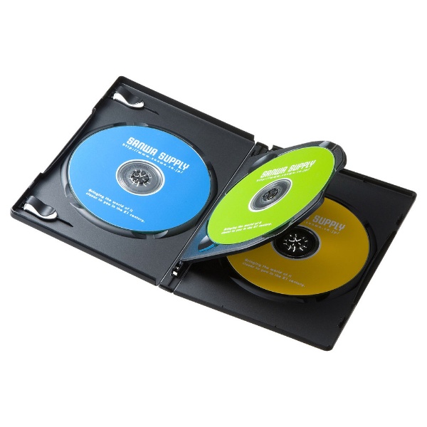 Blu-ray DVD CD対応 トールケース 3枚収納×10 ブラック DVD-TN3-10BKN